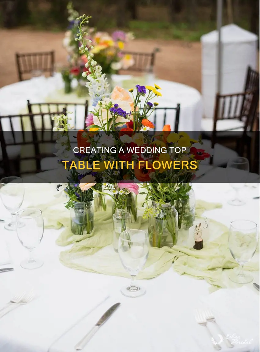 how to make top table wedding flowers