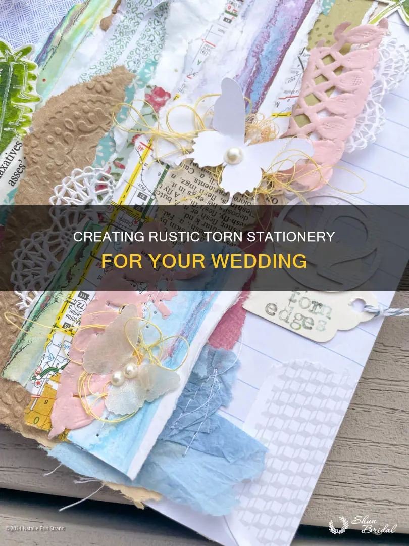 how to make torn stationery for wedding