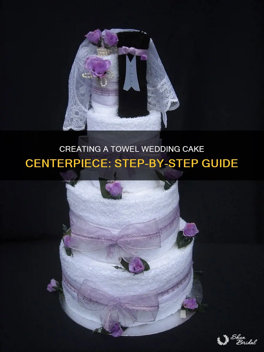 how to make towel wedding cake centerpiece