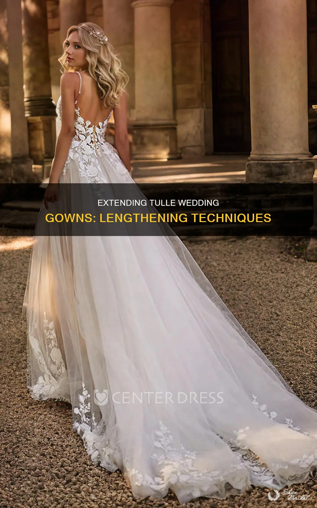 how to make tulle wedding dress longer