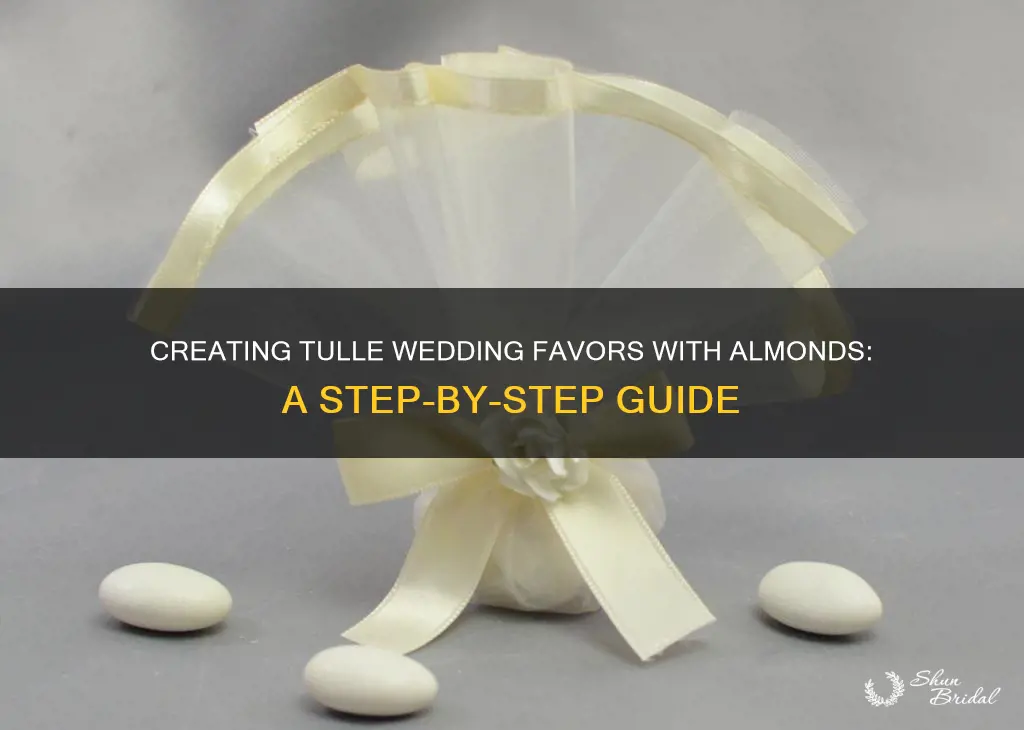 how to make tulle wedding favors with almonds