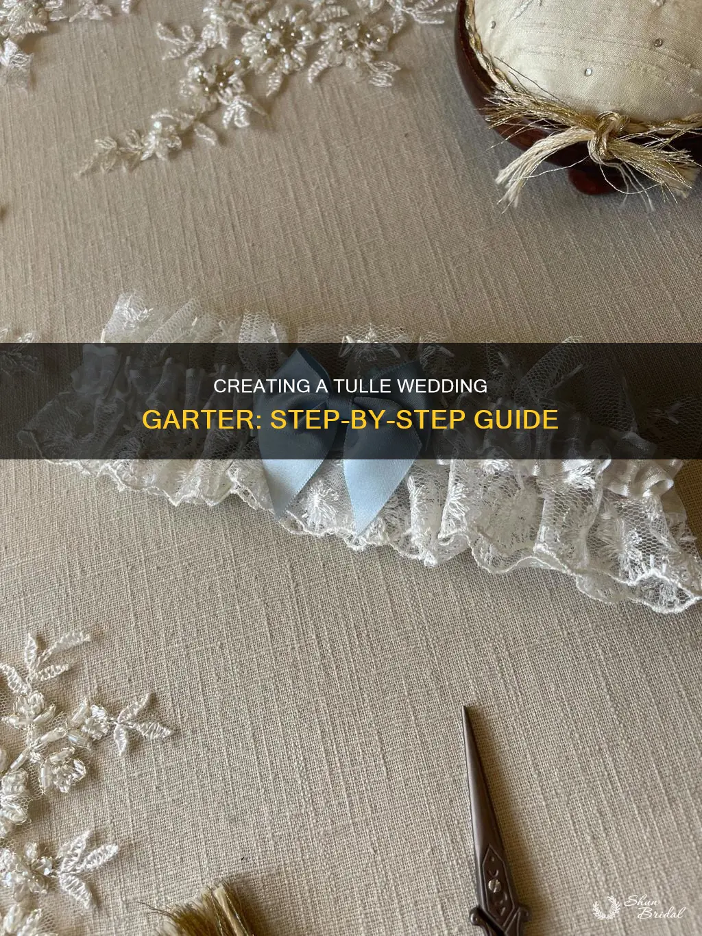 how to make tulle wedding garter