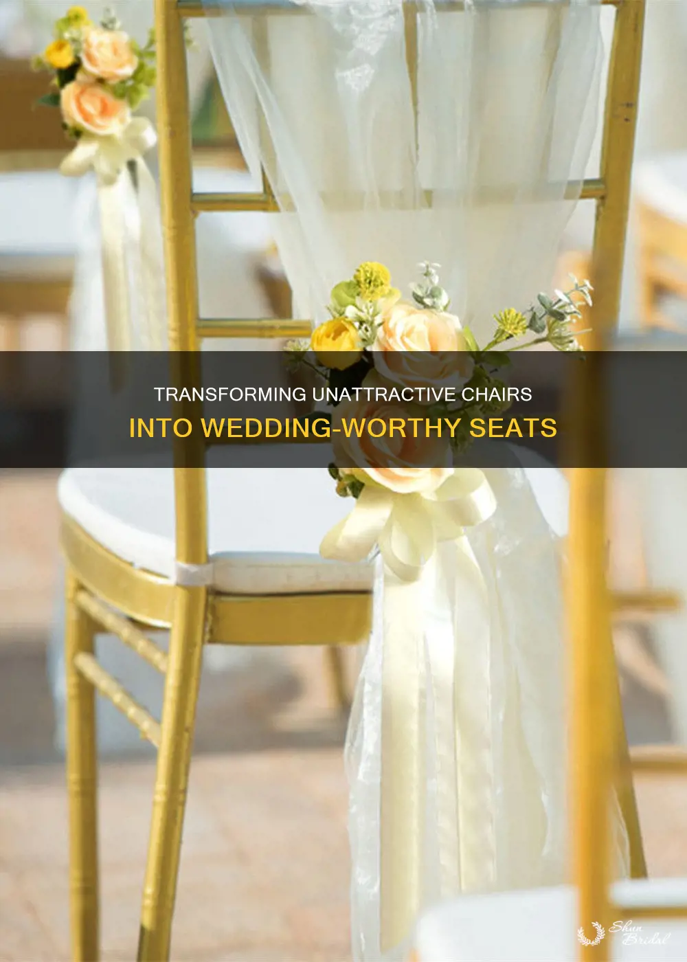 how to make ugly chairs look good for a wedding