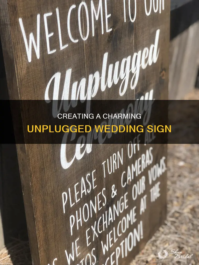 how to make unplugged wedding sign