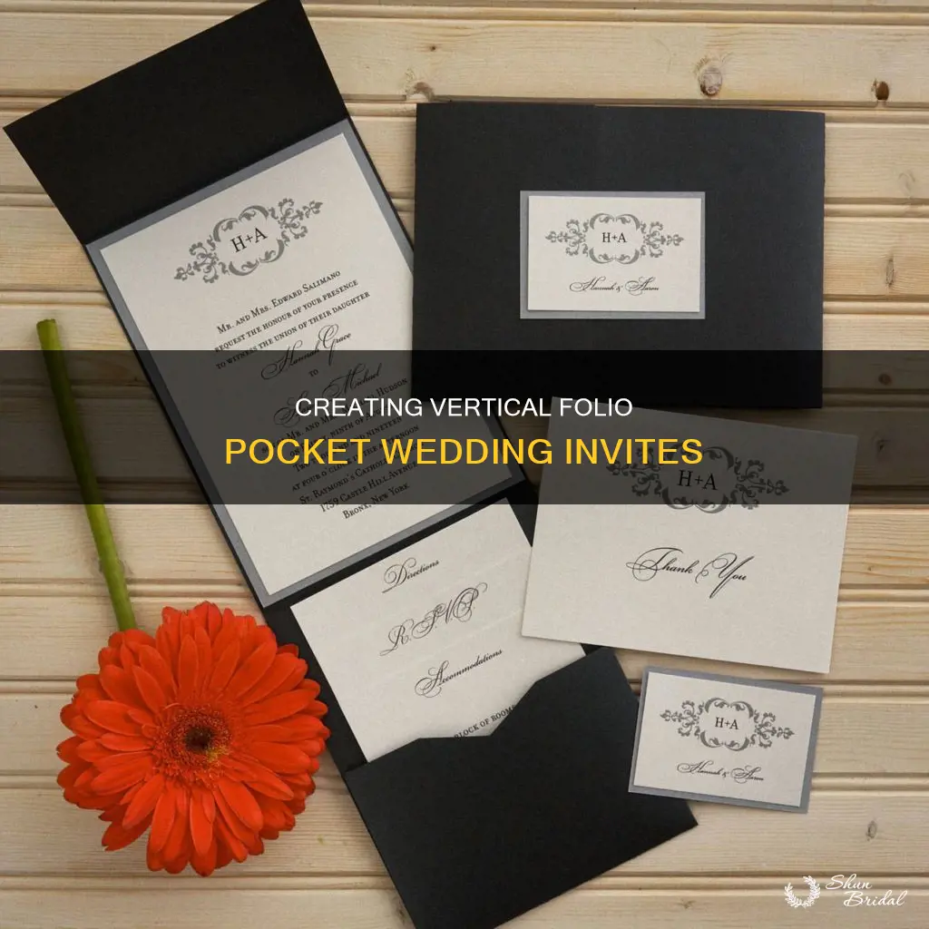 how to make vertical folio pocket wedding invitations