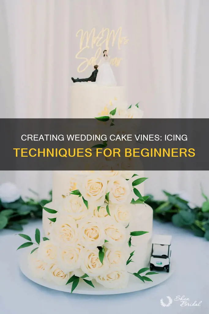 how to make vines on wedding cakes with icing