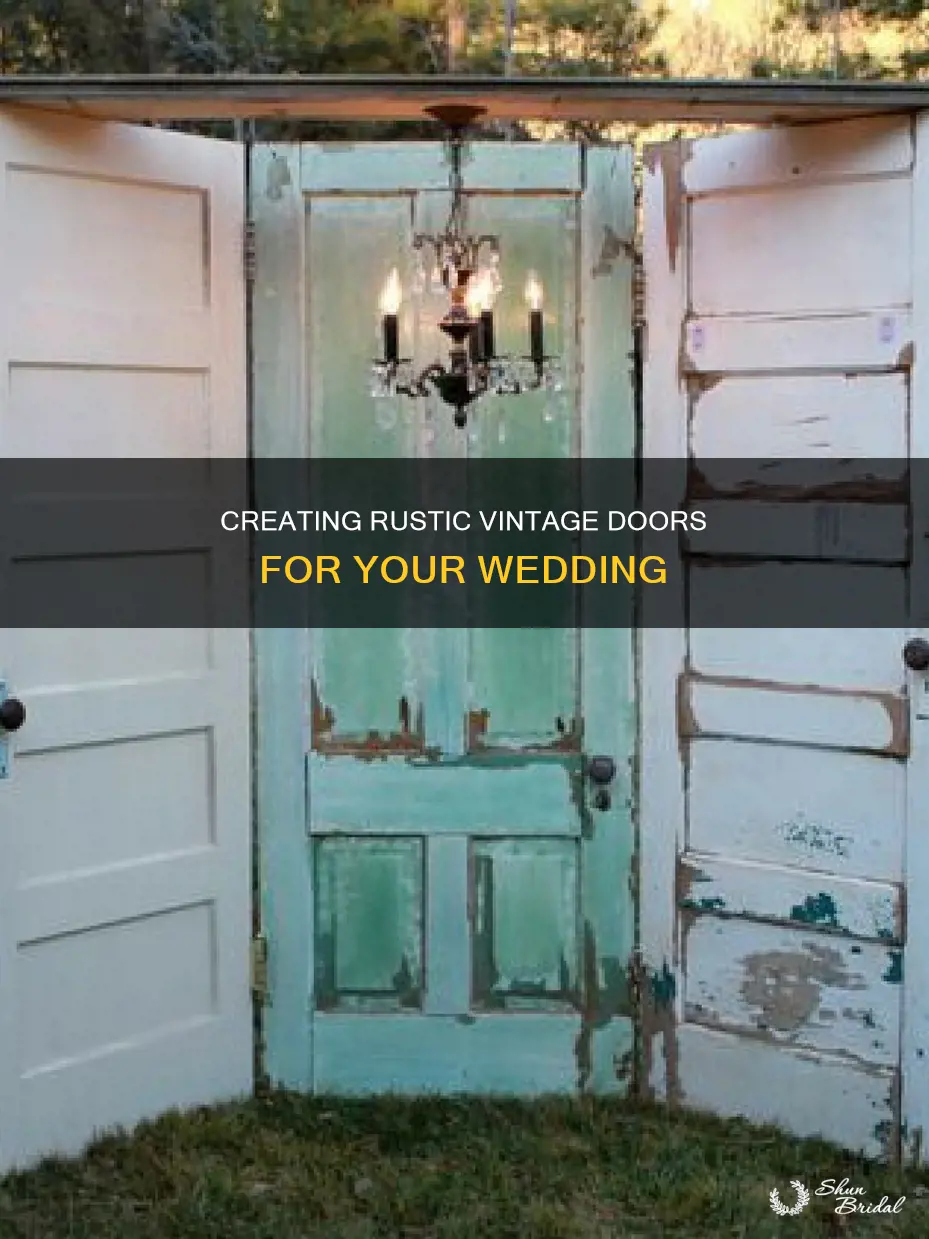 how to make vintage doors for wedding