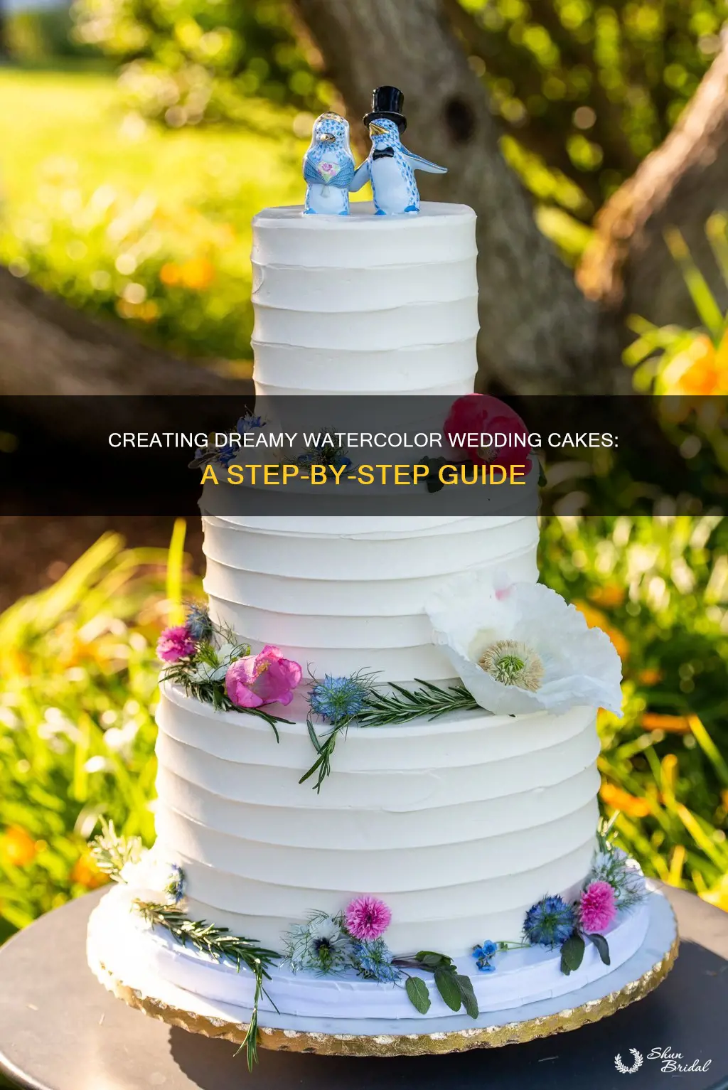 how to make watercolor wedding cakes