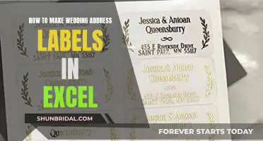 Creating Wedding Address Labels in Excel: A Step-by-Step Guide