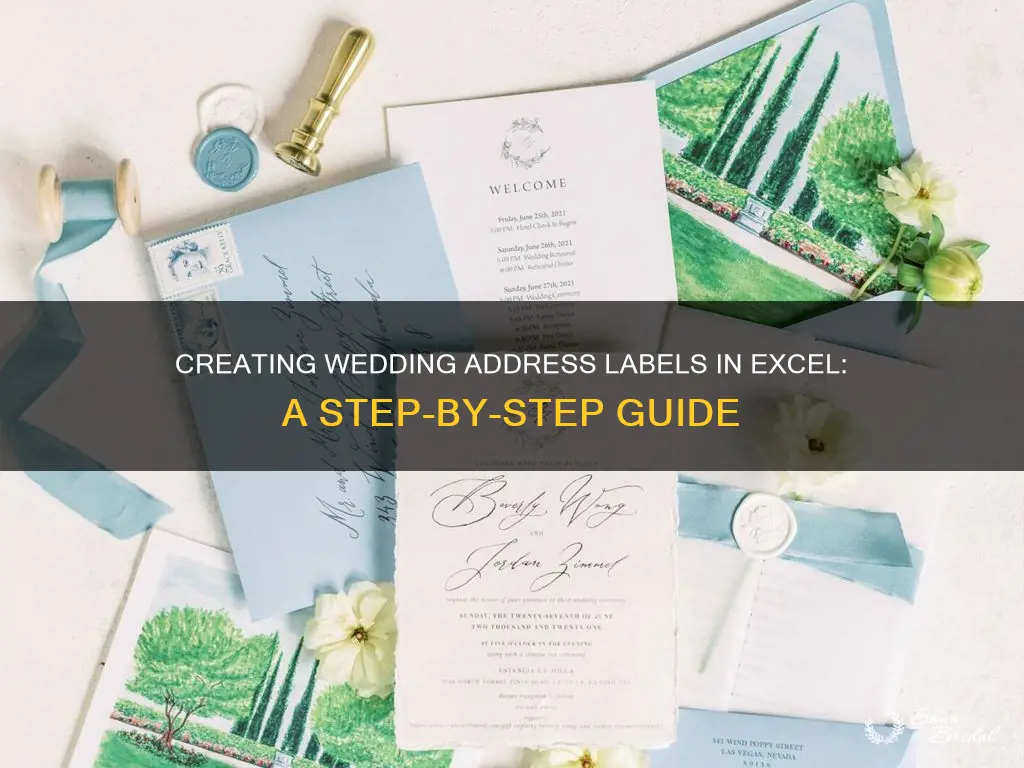 how to make wedding address labels in excel