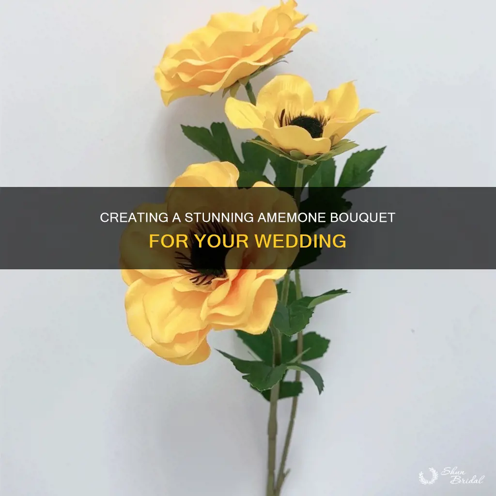 how to make wedding amemone bouquet