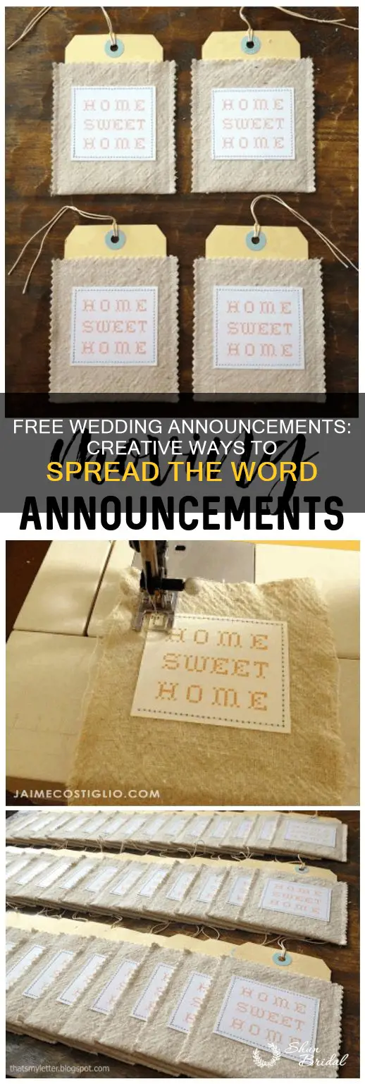 how to make wedding announcements for free