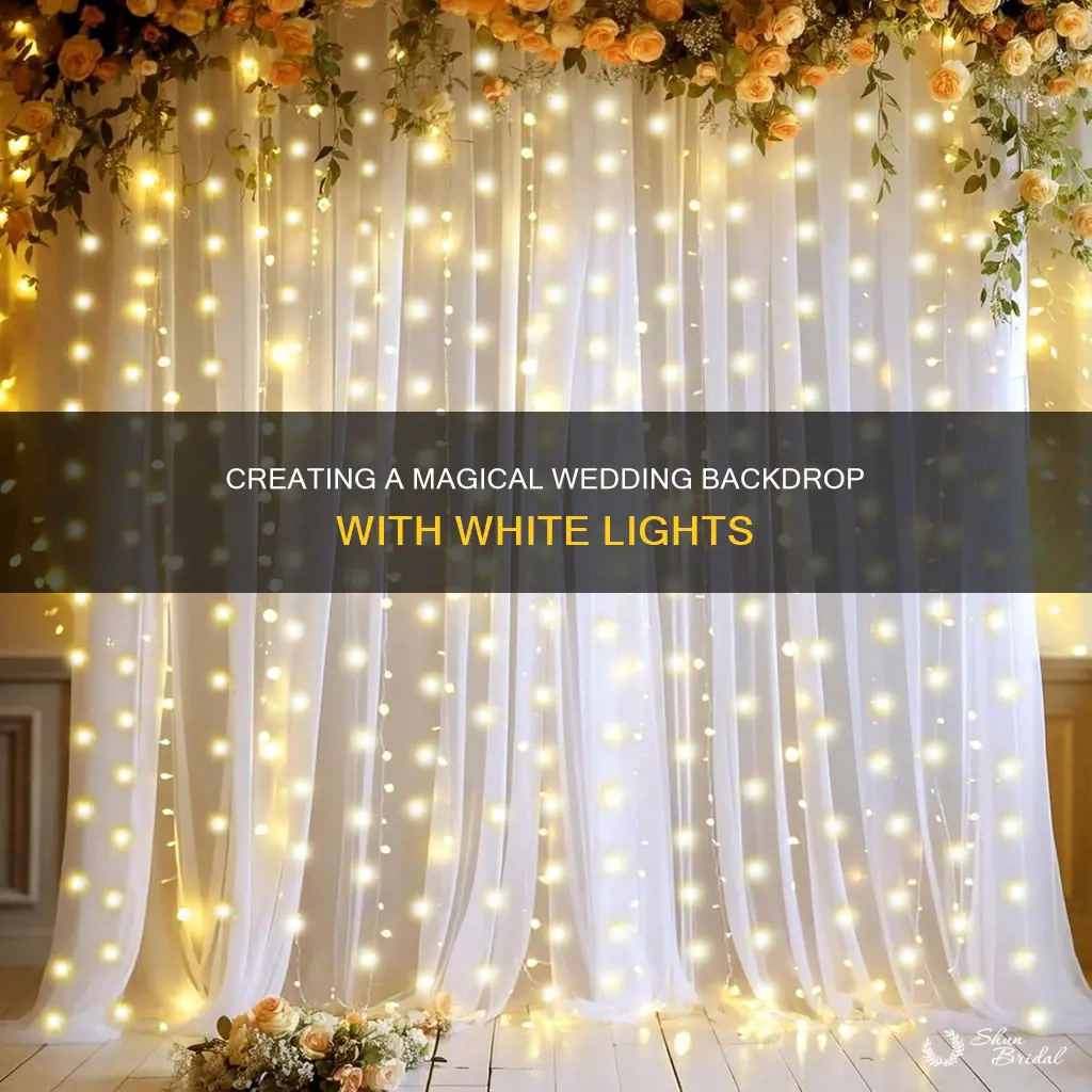 how to make wedding backdrop whitel lights