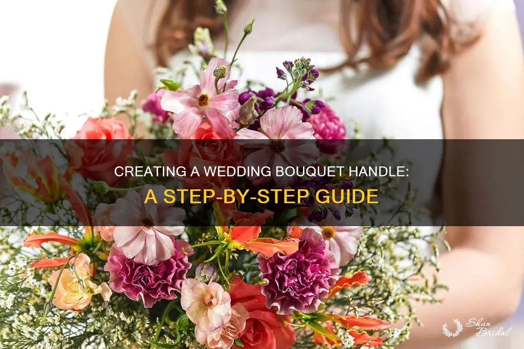 how to make wedding bouquet handle