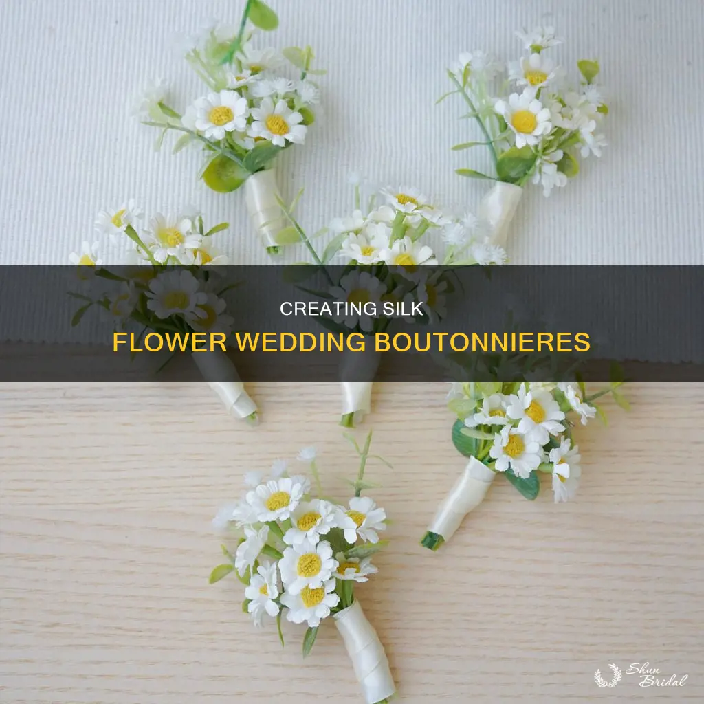 how to make wedding boutonnieres with silk flowers