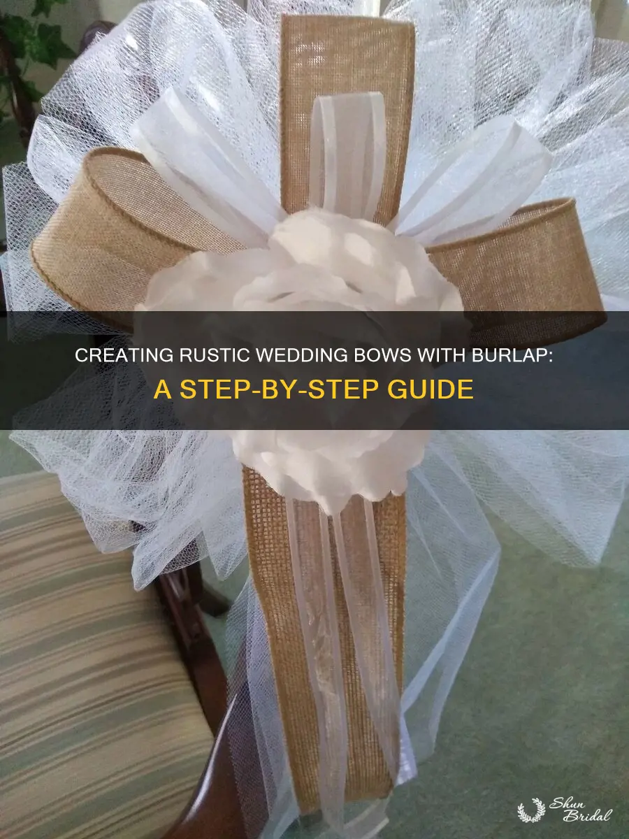 how to make wedding bows out of burlap