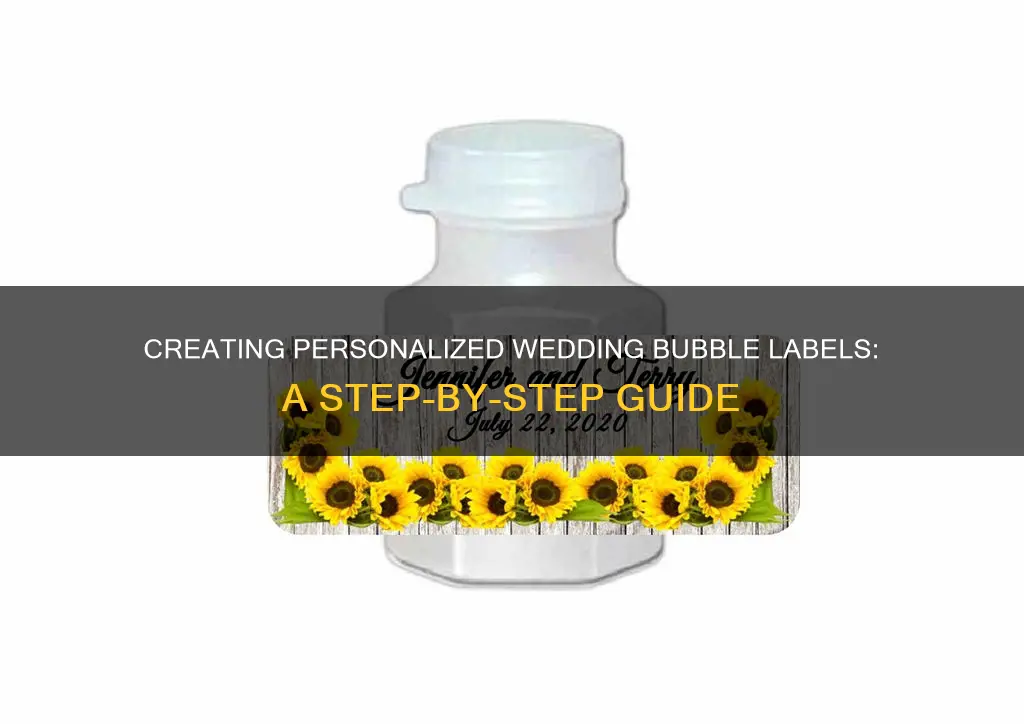 how to make wedding bubble labels