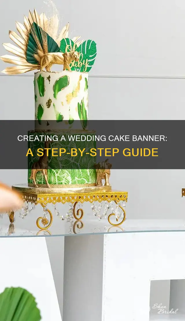 how to make wedding cake banner