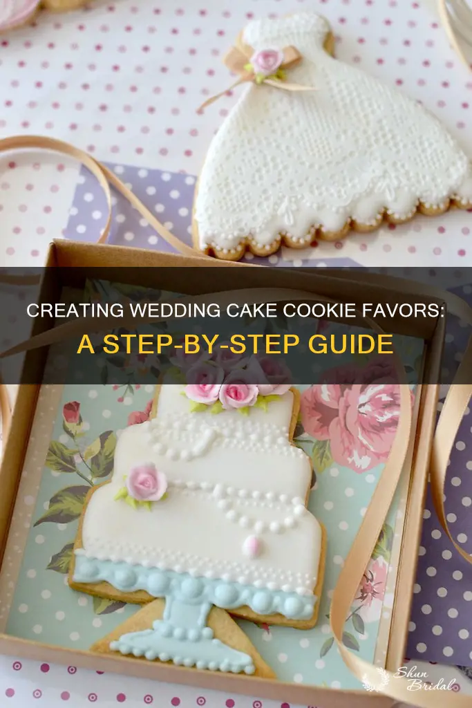 how to make wedding cake cookie favors