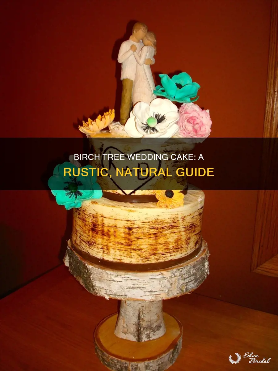 how to make wedding cake look like birch tree