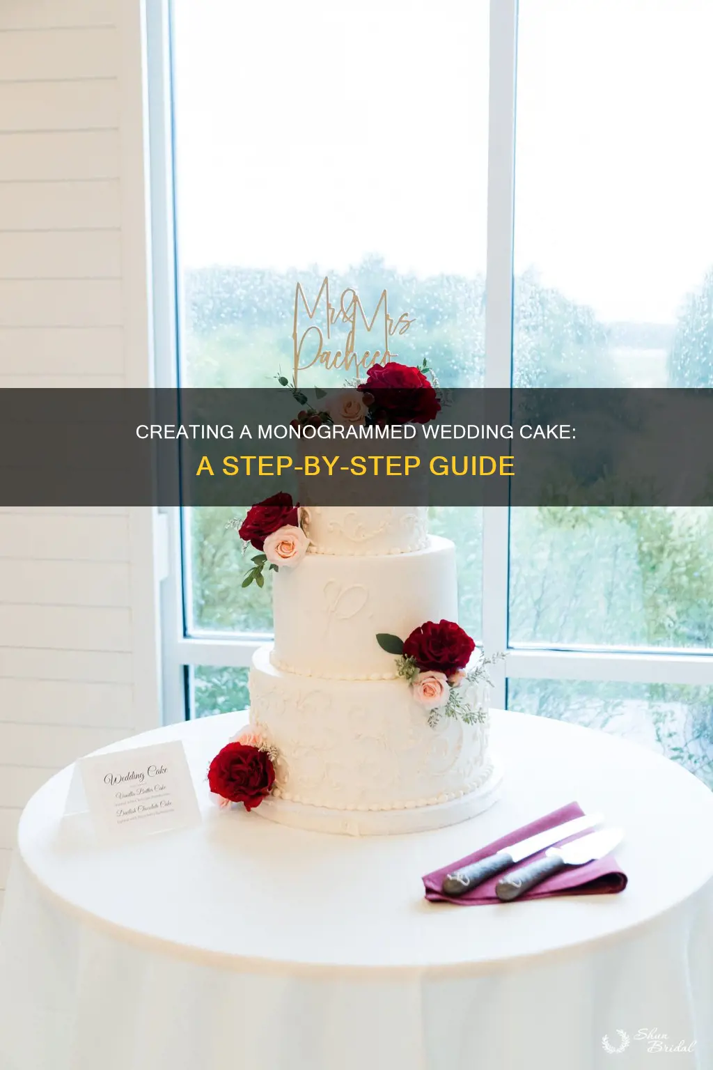 how to make wedding cake monogram