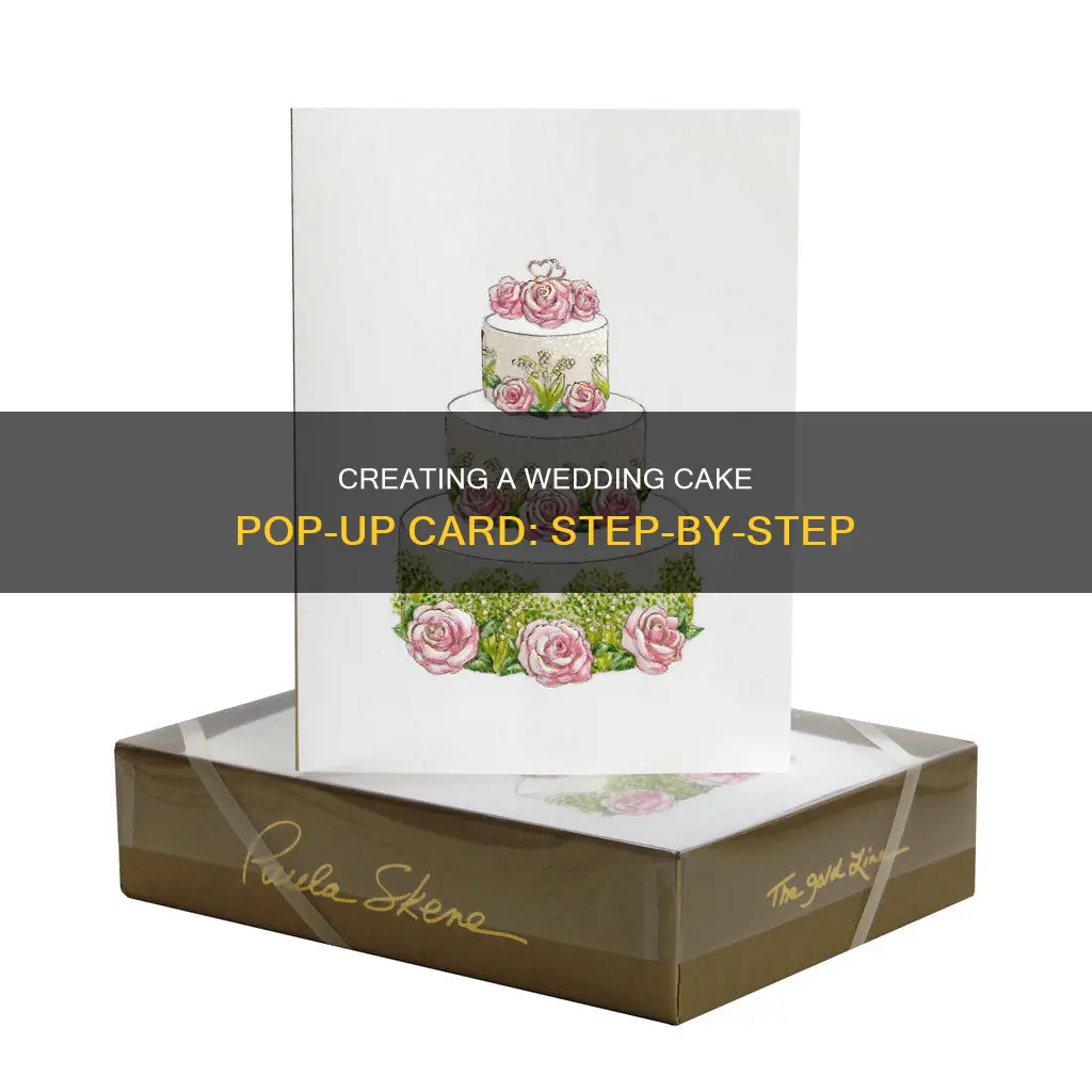 how to make wedding cake pop up card