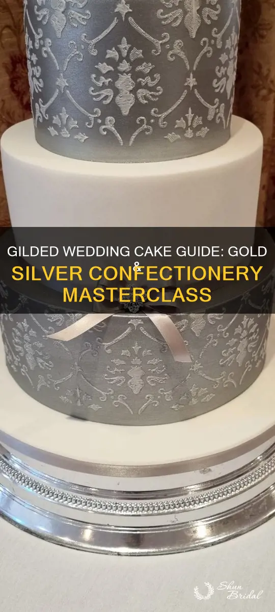 how to make wedding cakes with gold and silver