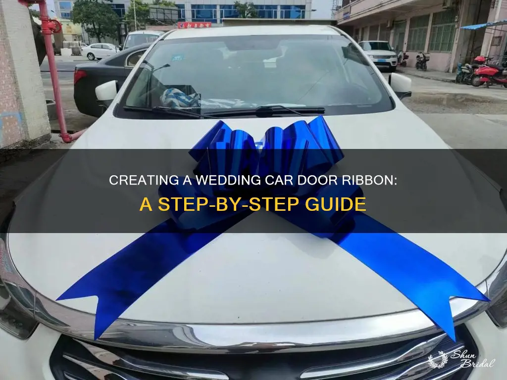 how to make wedding car door ribbon