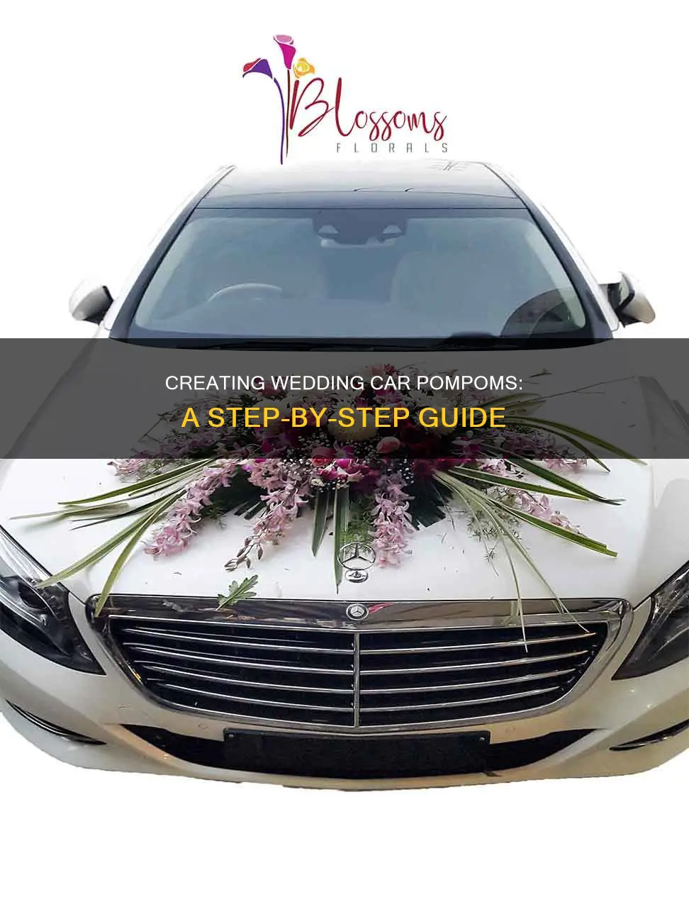 how to make wedding car pom poms