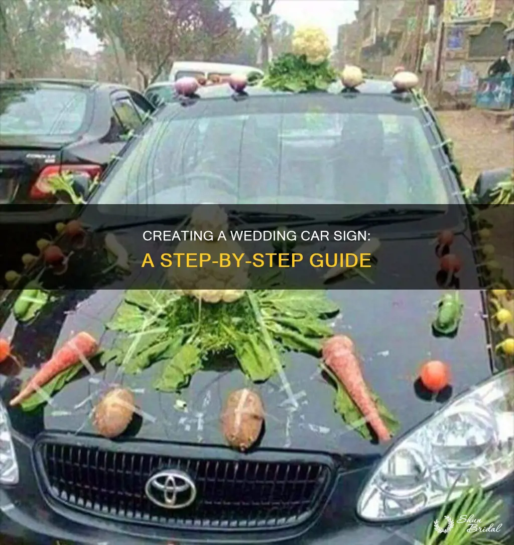 how to make wedding car sign