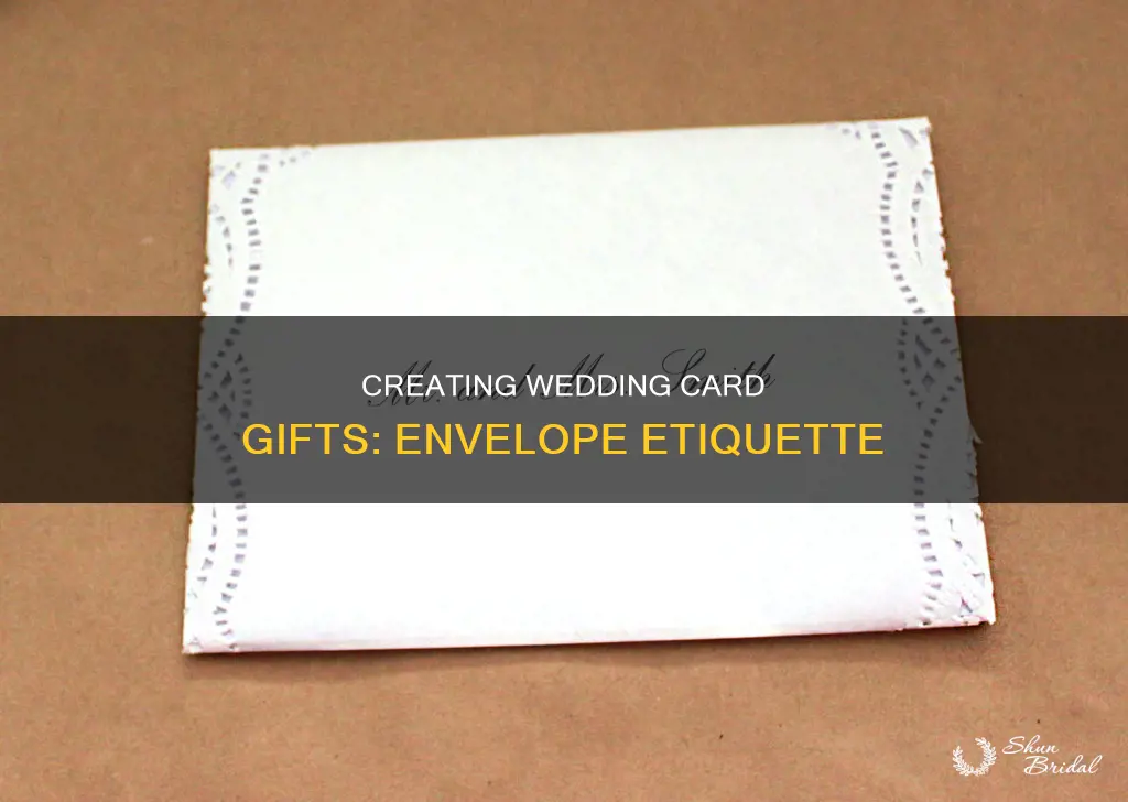 how to make wedding card gift to and from envelope