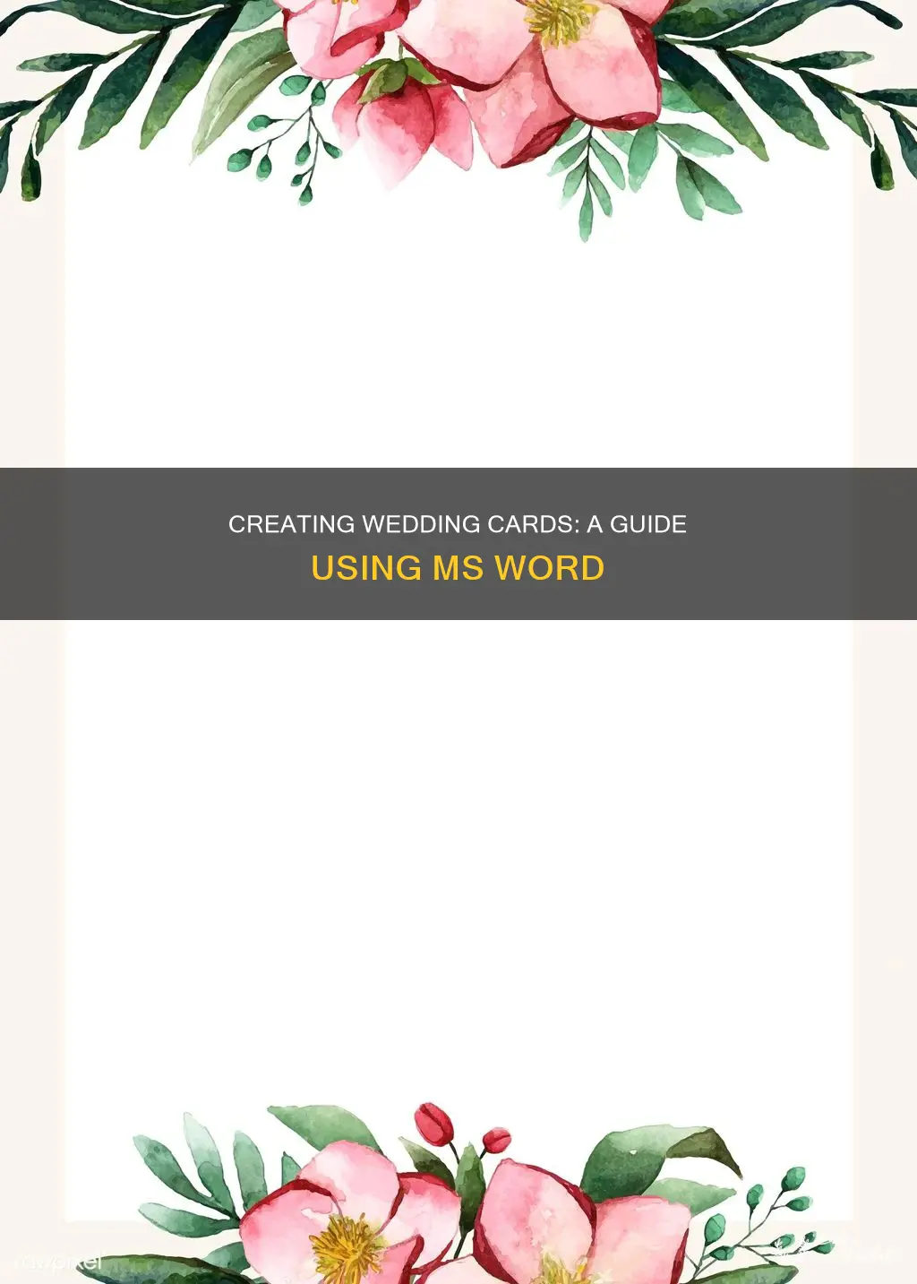 how to make wedding card in ms word