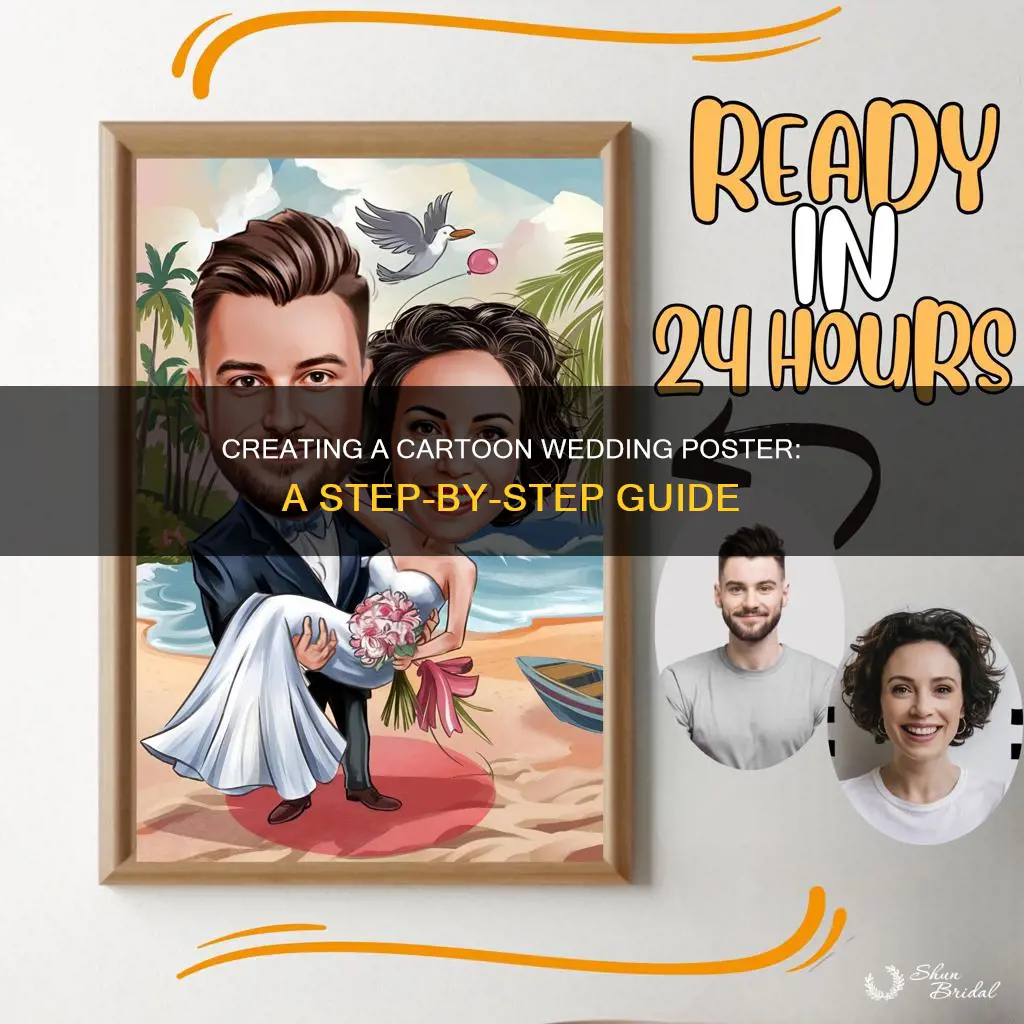 how to make wedding cartoon poster