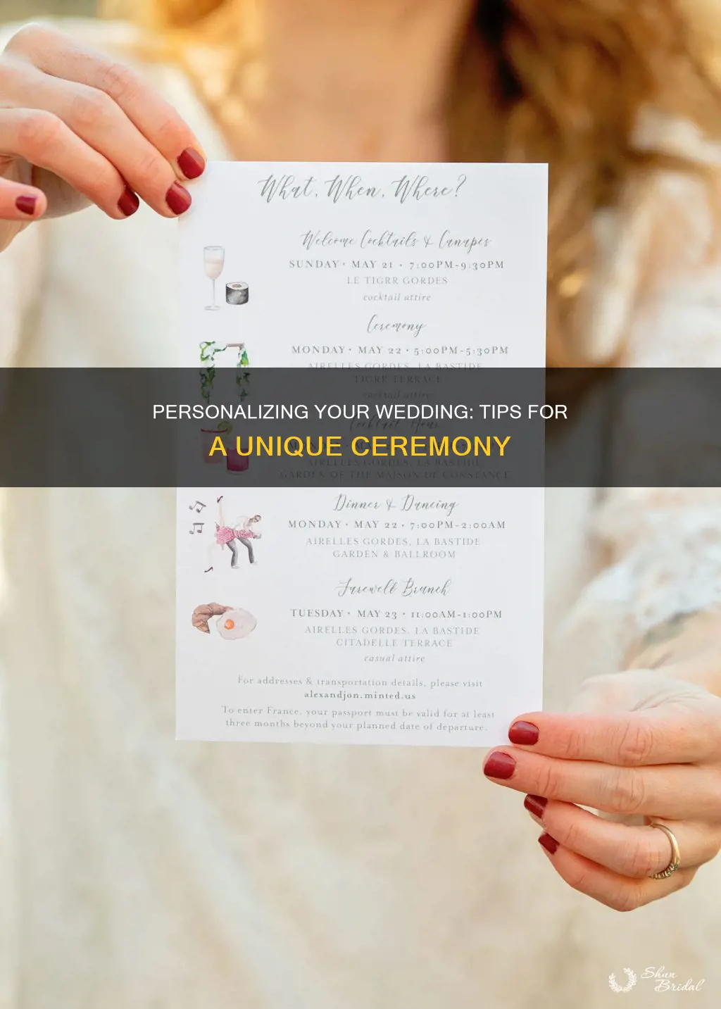 how to make wedding ceremony personal