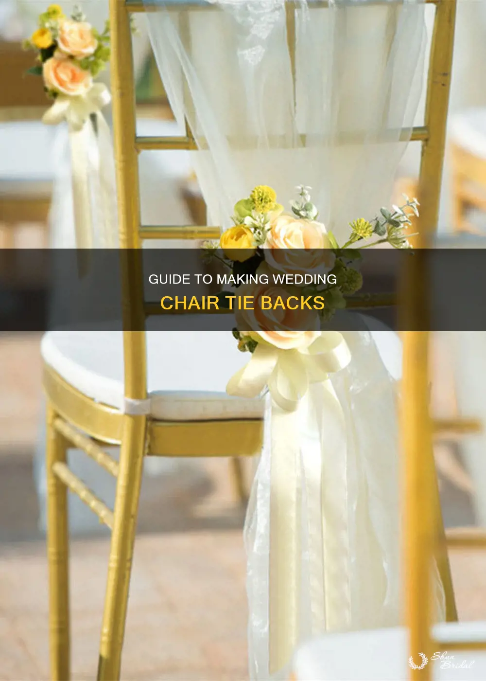 how to make wedding chair tie backs