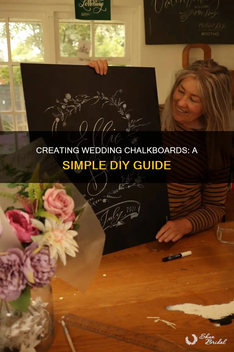 how to make wedding chalkboards