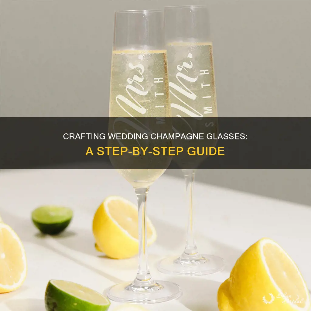 how to make wedding champagne glasses