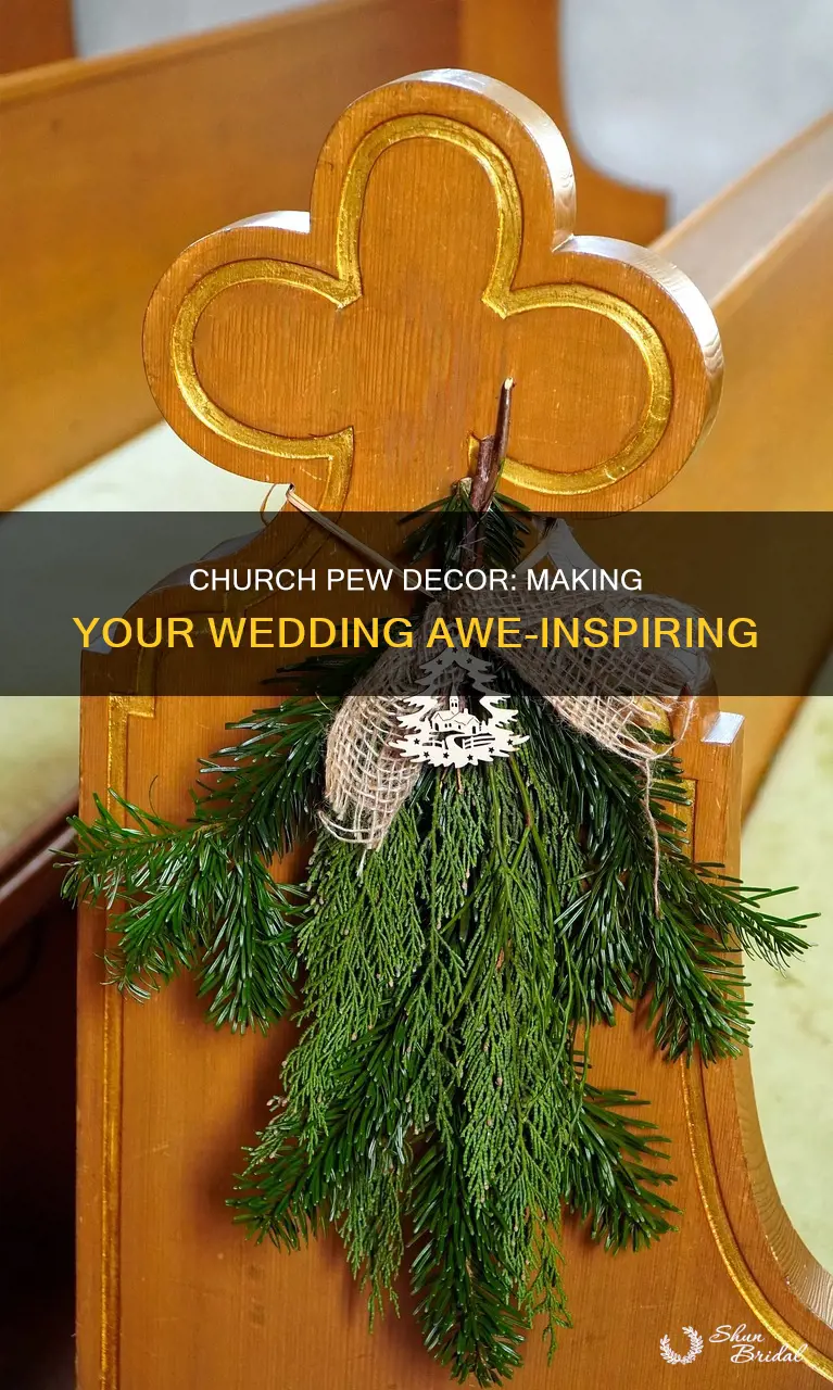 how to make wedding church pew decorations