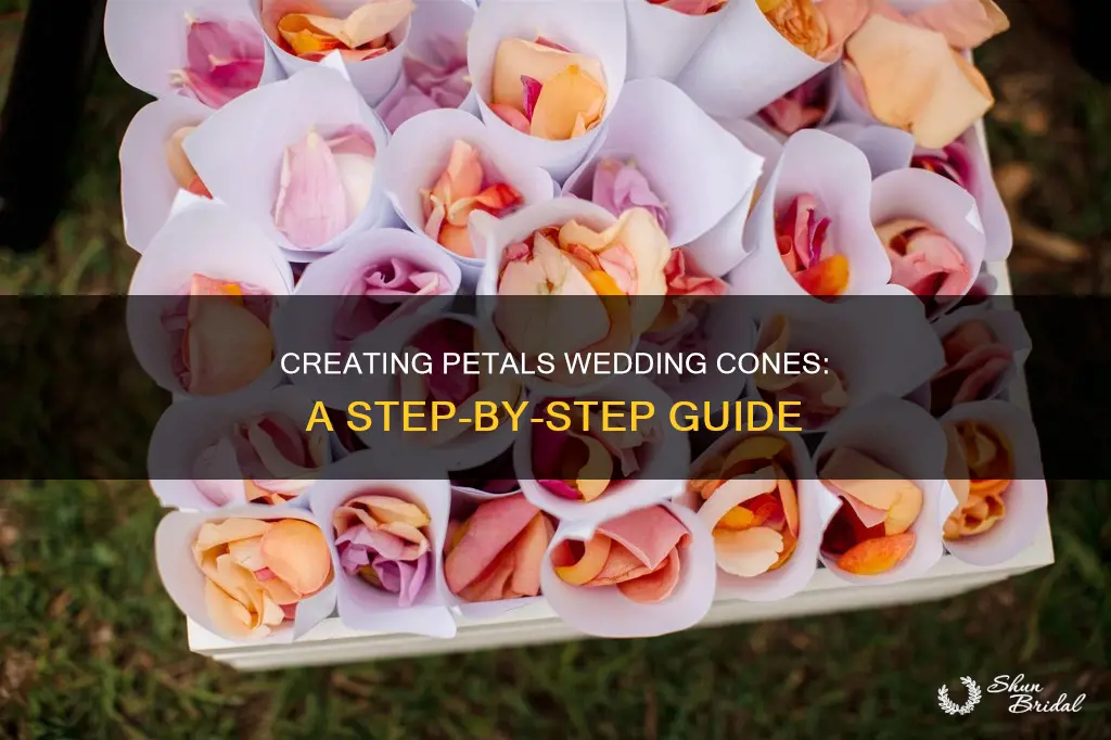 how to make wedding cones for petals