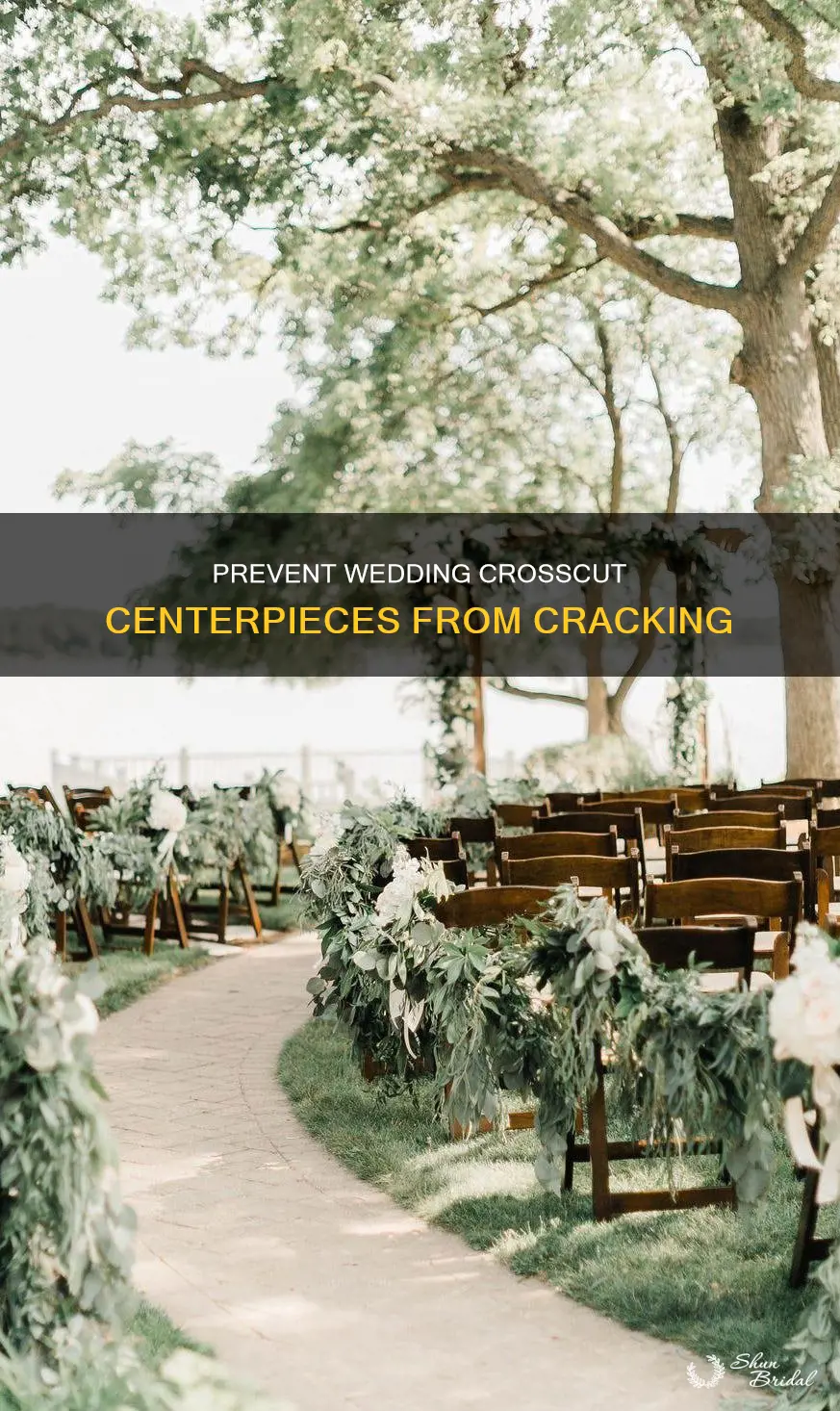 how to make wedding crosscut center pieces not crack