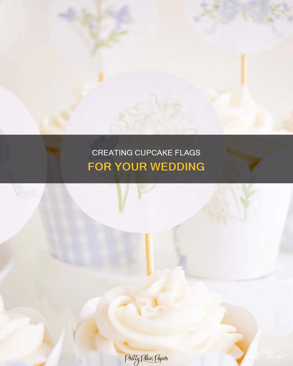 how to make wedding cupcake flags