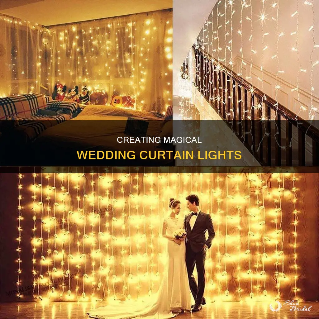 how to make wedding curtain lights