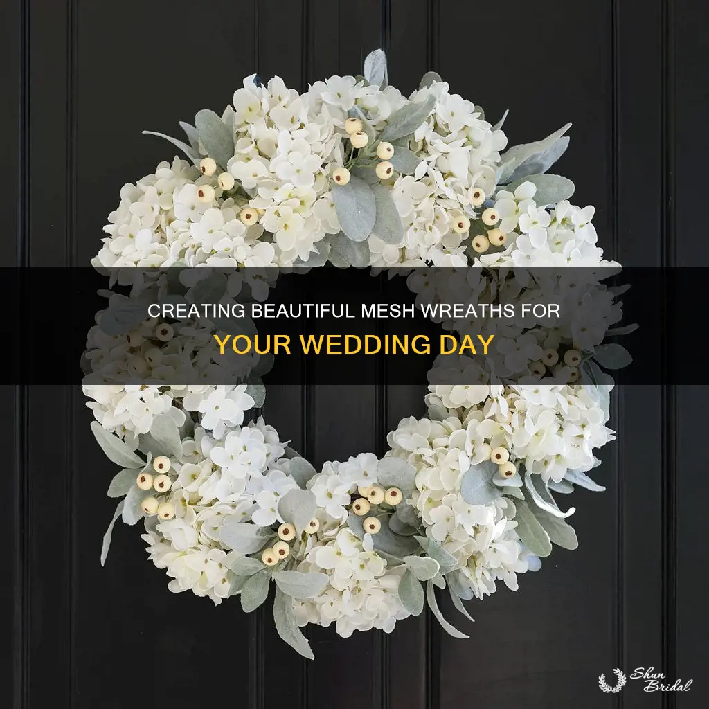 how to make wedding deco mesh wreaths