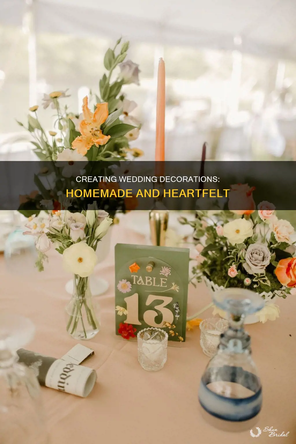 how to make wedding decorations at home