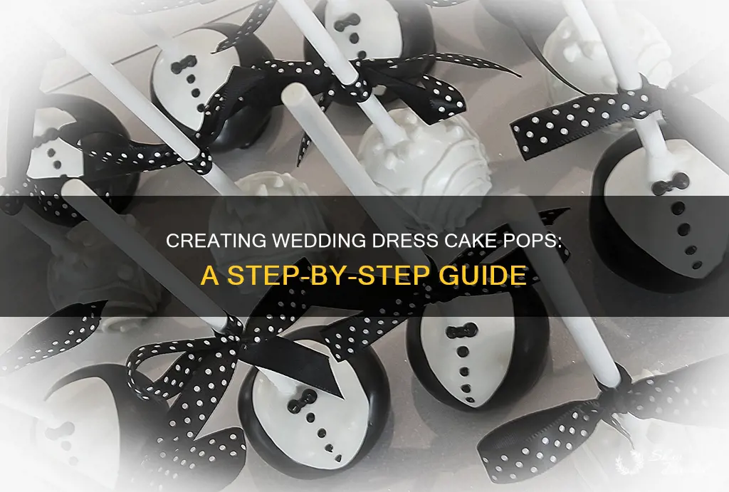 how to make wedding dress cake pops