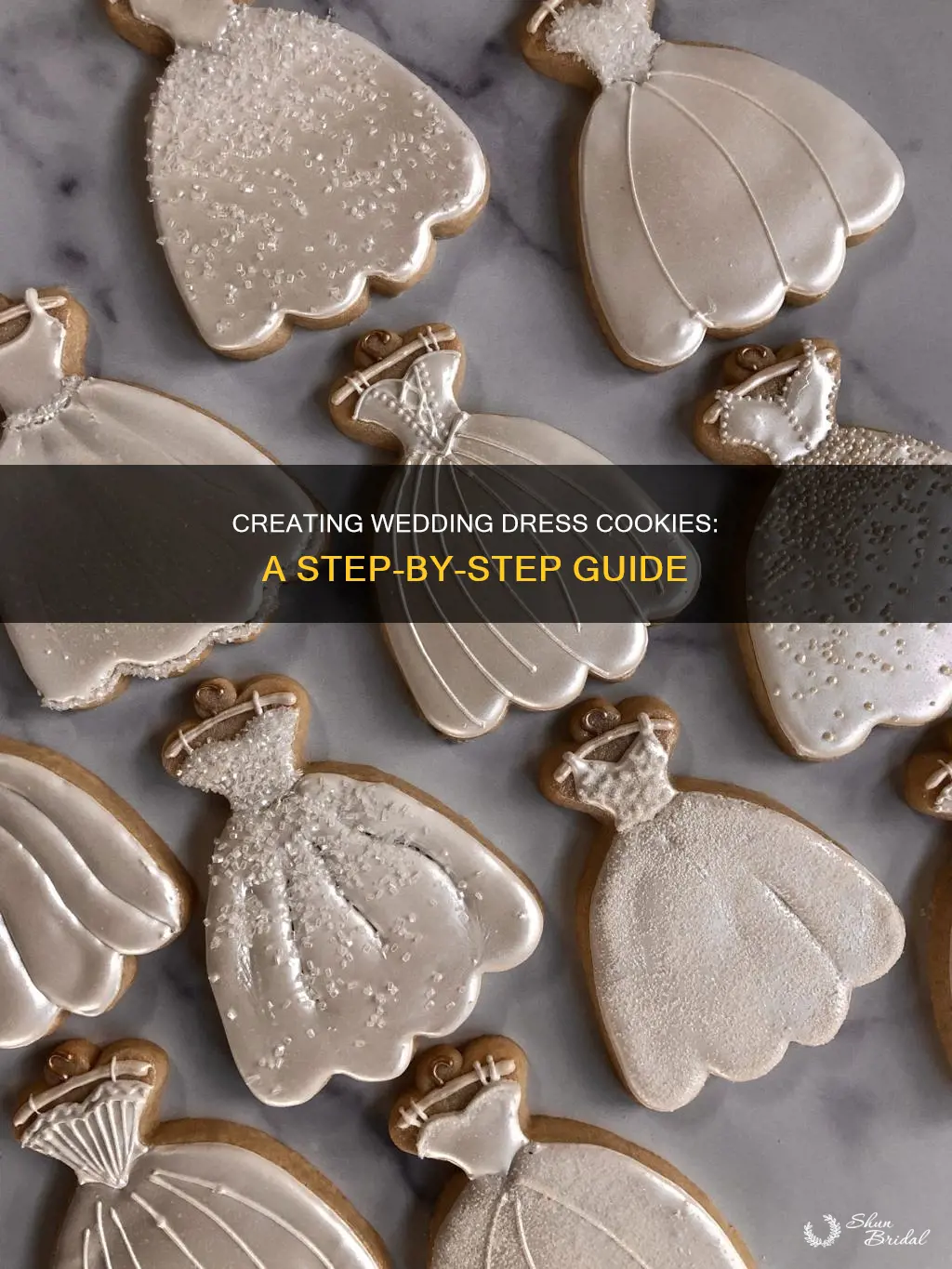 how to make wedding dress cookies
