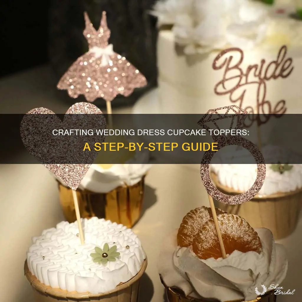 how to make wedding dress cupcake toppers