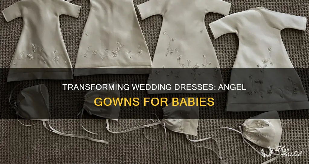how to make wedding dress into angel gowns