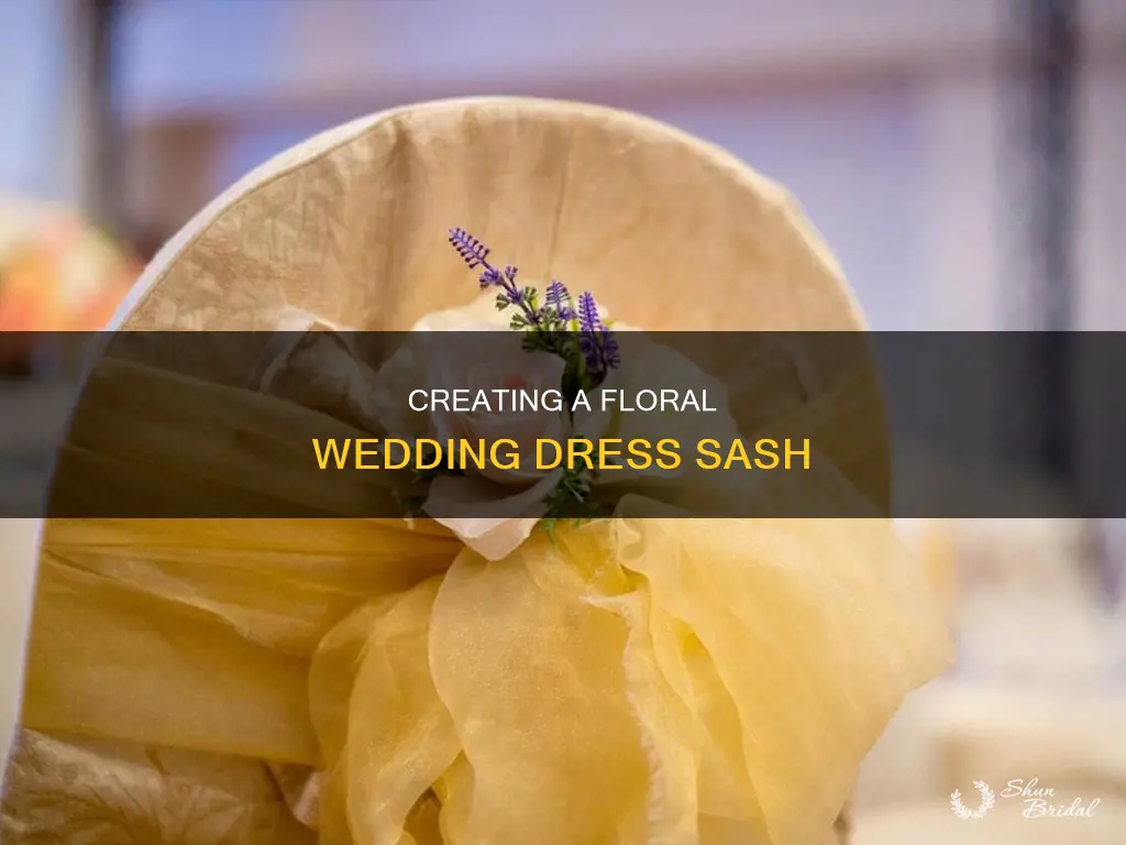 how to make wedding dress sash with flowers