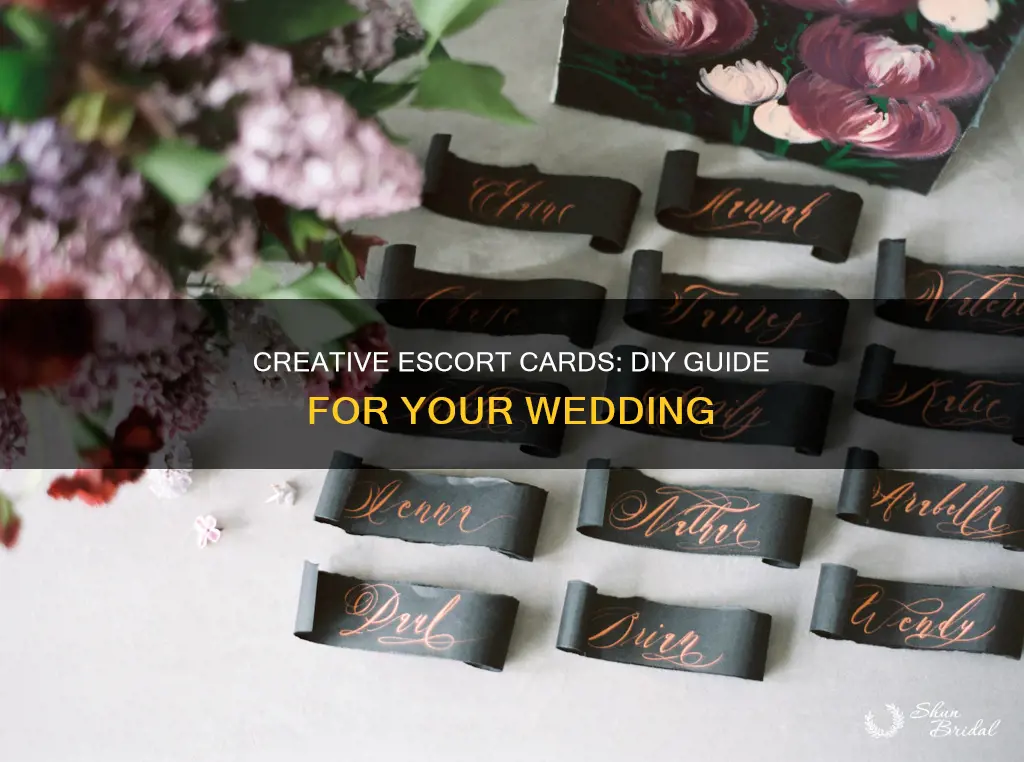 how to make wedding escort cards